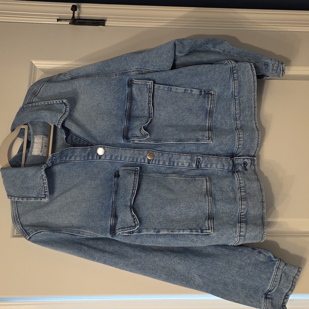 Celebrity Pink Oversized Denim Jacket